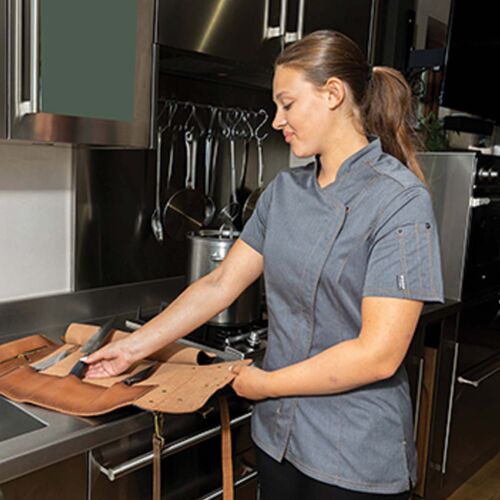 Le Chef Ladies Asymmetric Chef's Jacket Thumbnail